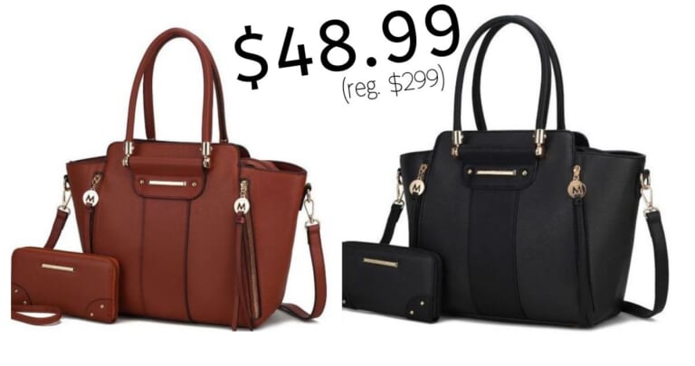 Eliana Vegan Leather Tote Bag for $48.99 (reg. $299)