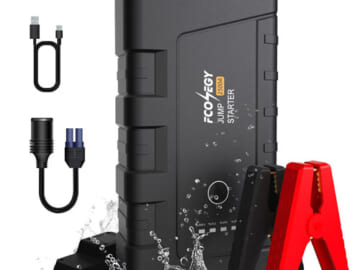 Fconegy 2500A Peak 22800mAh 12V Jump Starter $34.64 After Code + Coupon (Reg. $76.99) + Free Shipping! Up to 9L Gas, 8L Diesel