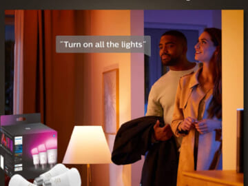 3 Pack 60W Philips Hue A19 White and Color Ambiance Smart Bulbs $67.99 Shipped Free (Reg. $135) – 35K+ FAB Ratings! $22.66 per bulb – Bluetooth & Zigbee Compatible