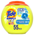 55 Count Tide Simply Pods + Oxi Laundry Detergent Soap Pods, Refreshing Breeze as low as $7.23 After Coupon (Reg. $22) + Free Shipping! 13¢ per Pod!