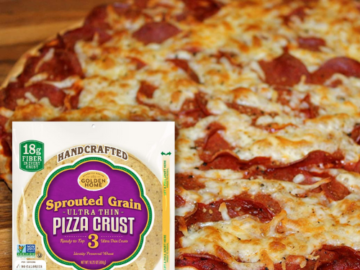 FOUR 3-Count Golden Home Ultra Thin Pizza Crusts as low as $6.51 EACH Pack After Coupon (Reg. $9.30) + Free Shipping – 2K+ FAB Ratings! $2.17 per 12″ Crust! + Buy 4, Save 5%