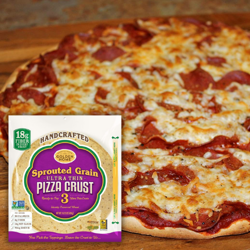 FOUR 3-Count Golden Home Ultra Thin Pizza Crusts as low as $6.51 EACH Pack After Coupon (Reg. $9.30) + Free Shipping – 2K+ FAB Ratings! $2.17 per 12″ Crust! + Buy 4, Save 5%