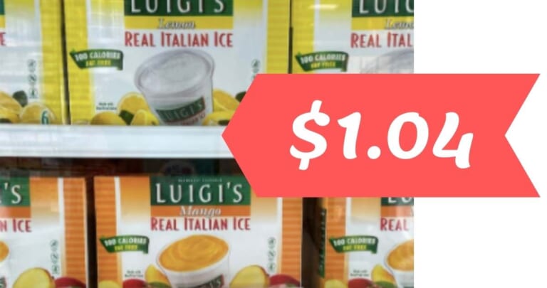 $1.04 Luigi’s Real Italian Ice at Lowes Foods