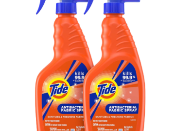 2-Count Tide Antibacterial Fabric Spray as low as $9.53 After Coupon (Reg. $13) + Free Shipping! $4.77 per 22 Fl Oz Bottle!