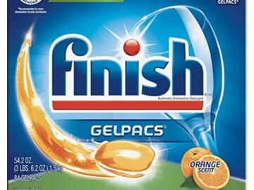 84 Tablets Finish All-in-1 Orange Dishwasher Detergent Gelpacs $9.44 After Coupon (Reg. $14.68) – 11¢ per Tablet!