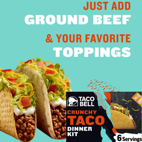 6-Serving Taco Bell Crunchy Taco Dinner Kit as low as $2.01 Shipped Free (Reg. $8.46) – $0.33/ Serving, Includes 12 Taco Shells and Mild Sauce