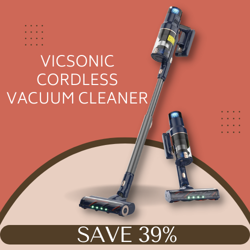 Make Your Life Easier With This VICSONIC Cordless Vacuum Cleaner $109.99 After Coupon + Code (Reg. $179.99) + Free Shipping!