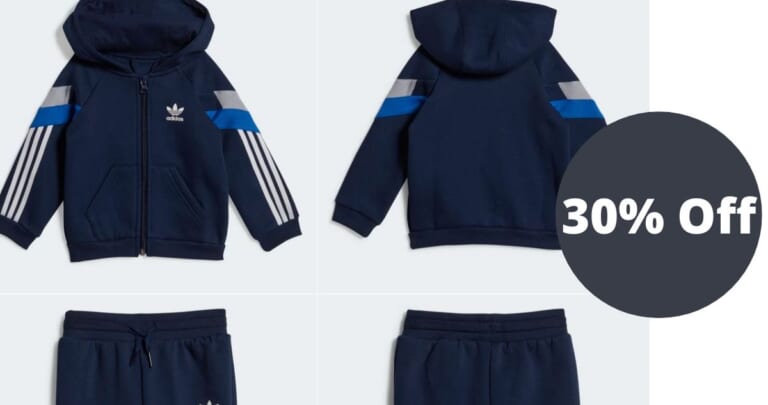 Adidas Extra 30% off | Full-Zip Hoodie Set for $38.50