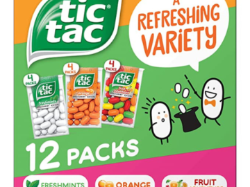 12 Pack Tic Tac Mints, Variety Box as low as $10.14 After Coupon (Reg. $15.99) + Free Shipping – $0.85 each!