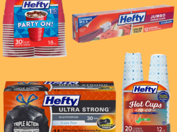 Save 15% on Hefty Cups, Storage Bags, and Trash Bags as low as $3.57 Shipped Free (Reg. $5+) – FAB Ratings! + Buy 4, Save 5%