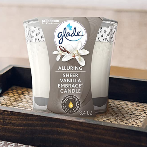 FOUR Glade Sheer Vanilla Embrace Air Freshener Candle Jar as low as $2.44 EACH After Coupon (Reg. $4.29) + Free Shipping! + Buy 4, Save 5% + MORE