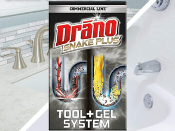 Drano Drain Snake Clog Remover Tool and Gel System as low as $7.12 After Coupon (Reg. $10.99) + Free Shipping – 16 oz Gel + 23 inch tool for Kitchen and Bathroom Drains