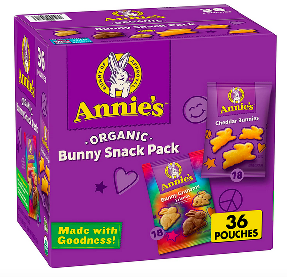 Annie’s Organic Bunny Snack Pack, 36 Pouches only $11.09 shipped!