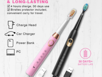 Get That Dentist Clean at Home with this FAB Set of 2 Electric ToothBrushes, Just $20.99 After Code!