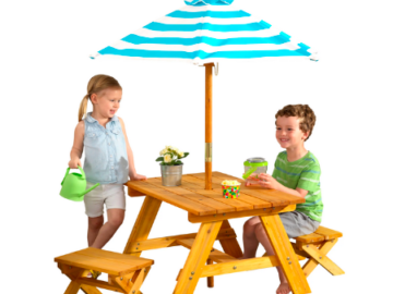 KidKraft Outdoor Wooden Table & Bench Set only $66.33 shipped!