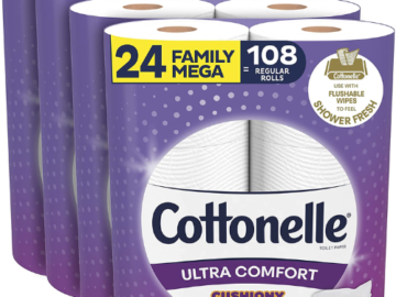 Save $2 on Cottonelle Toilet Paper as low as $0.74 per Roll + Free Shipping!