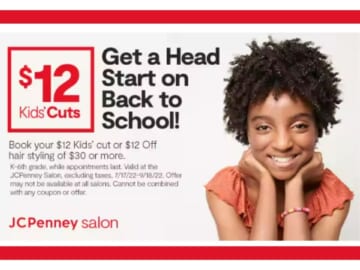 $12 Kids’ Haircuts At JCPenney Salons