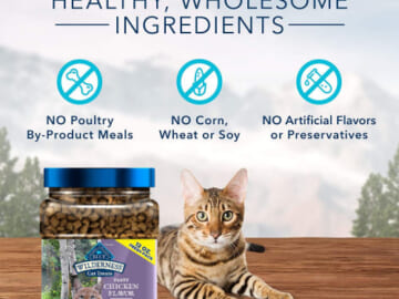 Blue Buffalo Wilderness Crunchy Cat Treats, Chicken, 12-oz as low as $9.43 Shipped Free (Reg. $19) – 9K+ FAB Ratings!