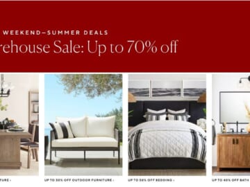 Final Weekend For 70% Off Pottery Barn