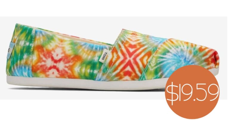 Toms Alpargata Tie Dye Shoes for $19.59