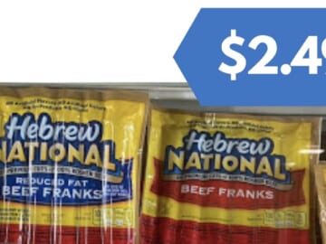 $2.49 Hebrew National Kosher Beef Franks