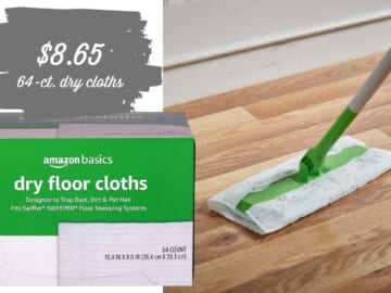 Amazon 64-Ct. Dry Floor Cloths $8.65 Or Less!