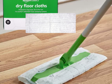 AmazonBasics 64 Count Dry Floor Cloths as low as $6.99 Shipped Free (Reg. $11.52) – 11¢ each!