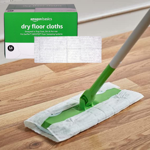 AmazonBasics 64 Count Dry Floor Cloths as low as $6.99 Shipped Free (Reg. $11.52) – 11¢ each!