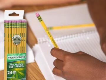 24-Count Ticonderoga #2 Yellow Wood Case Pencil $3.97 (Reg. $5.76) – 17¢/pencil, Unsharpened!