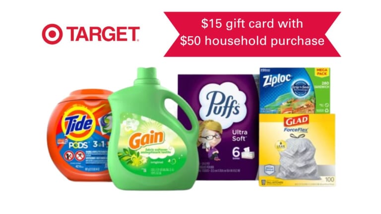 $15 Target Gift Card With $50 Household Purchase