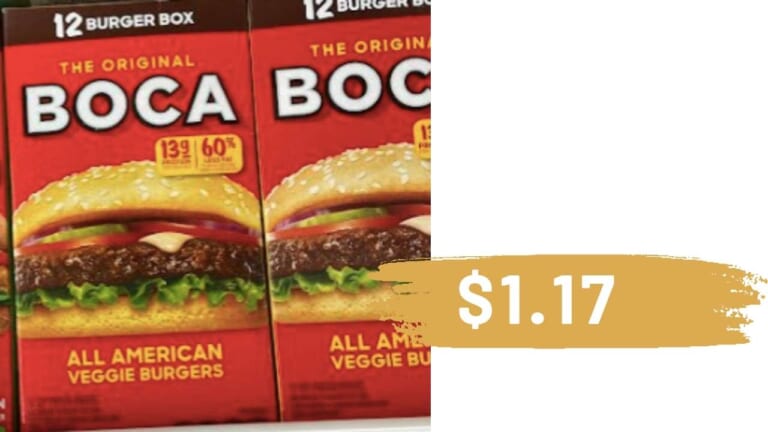 $1.17 Boca Veggie Protein Burgers & Veggie Chik’n Patties