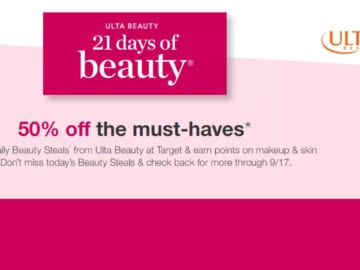 50% off Beauty Must-Haves Daily Through 9/17 at Target