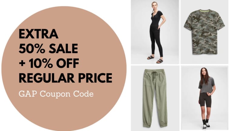 GAP Coupon Code | 50% Off Sale + 10% Off Regular Price