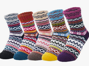 Women’s Winter Wool Socks (5 pairs) as low as $6.99!