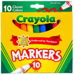 Crayola Broad Line Markers, 10 count only $0.97!