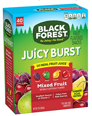 Black Forest Fruit Snacks Juicy Bursts, Mixed Fruit