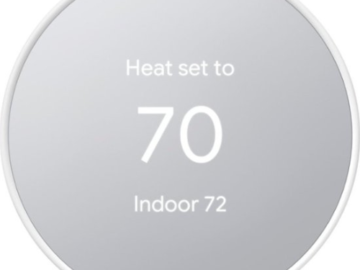 Google Nest Smart Programmable Wi-Fi Thermostat Snow $59.99 Shipped Free (Reg. $129.99) – With 2 AA batteries!