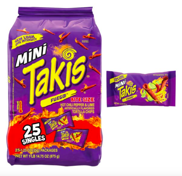 Mini Takis Crunchy Rolled Tortilla Chips (Pack of 25) only $10.35 shipped!