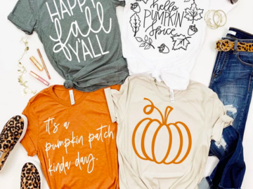 Fall Pumpkin Tees only $18.99 shipped!