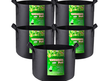 5-Pack 3 Gallon Plant Grow Bags only $12.34 shipped!