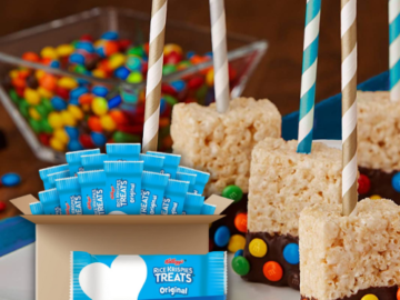 54-Count Kellogg’s Rice Krispies Treats Original Marshmallow Snack Bars as low as $9.50 After Coupon  (Reg. $27) + Free Shipping! 18¢ per Bar!