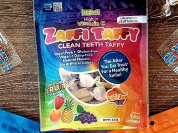 Zollipops Clean Teeth Fruit Flavored Zaffi Taffy Halloween Treats, 10 Oz as low as $6.29 Shipped Free (Reg. $12) – FAB Ratings! Sugar-Free, Gluten-Free, Vegan, & Dairy-Free!