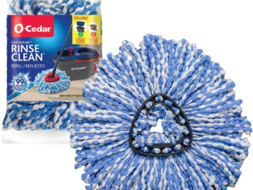 O-Cedar EasyWring Rinse Clean Spin Mop Microfiber Refill as low as $8.47 After Coupon (Reg. $10) + Free Shipping – 3K+ FAB Ratings!