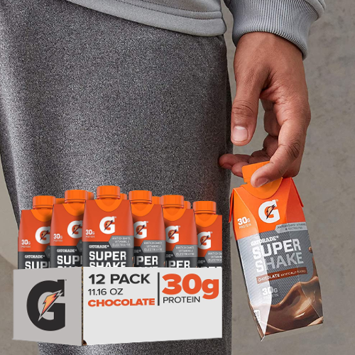 12-Pack Gatorade Chocolate Super Shake as low as $13.99 After Coupon (Reg. $24) + Free Shipping! $1.17 per 11.16 Fl Oz Carton! Protein Shake with Nutrients!