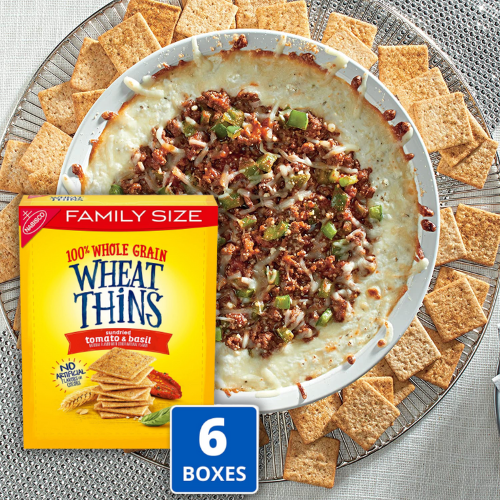 6 Family Size Boxes Wheat Thins Sundried Tomato & Basil Whole Grain Crackers as low as $16.69 After Coupon (Reg. $25.68) + Free Shipping! $2.78/13 Oz Box!