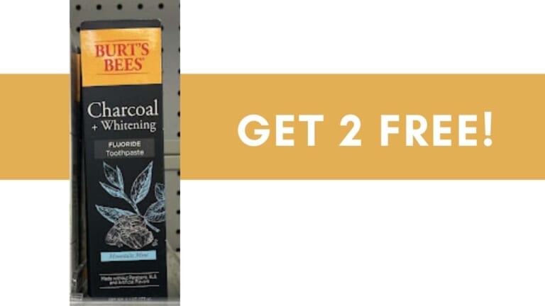 Get 2 Tubes of Burt’s Bees Charcoal Toothpaste for FREE