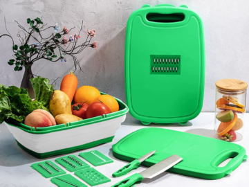 9-in-1 Collapsible Multifunctional Chopping Board with Colander $14.98 After Code (Reg. $32.97) – FAB Ratings!