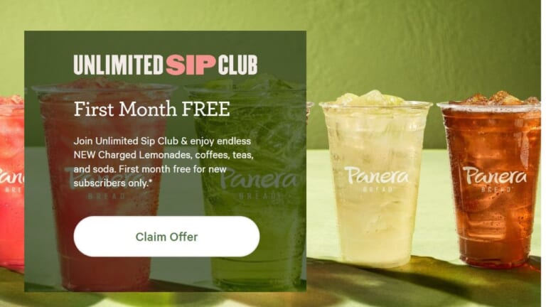 Panera Bread | Free Month of Endless Drinks