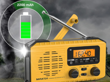 5-Way Solar Hand Crank Weather Radio with LCD Display $18 After Code (Reg. $35.99) + Free Shipping – FAB Ratings!