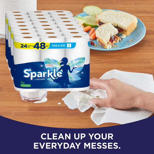 24 Double Rolls Sparkle Pick-A-Size Paper Towels as low as $18.49 After Coupon (Reg. $25.96) -$0.77/Double Roll + Free Shipping! – 24 Double Rolls = 48 Regular Rolls